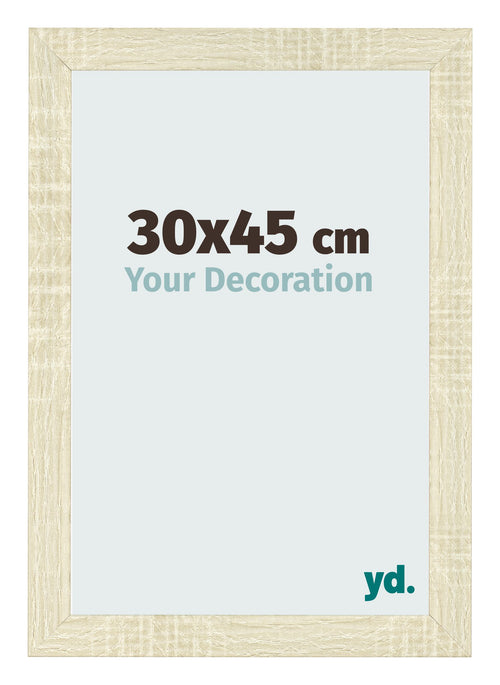 Fotolijst 30x45cm Sonoma Eiken MDF Pisa Voorzijde Maat | Yourdecoration.nl