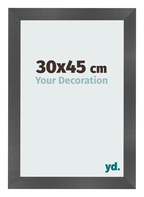 Fotolijst 30x45cm Zwart Mat MDF Pisa Voorzijde Maat | Yourdecoration.nl