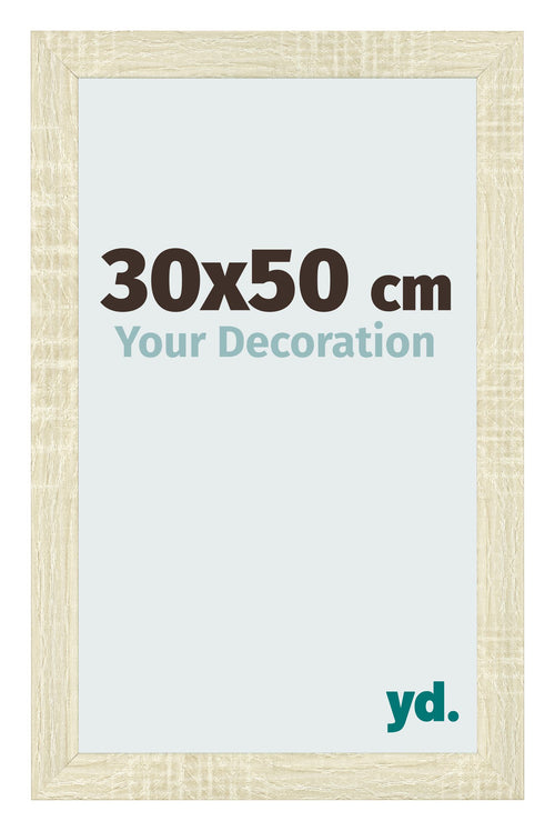 Fotolijst 30x50cm Sonoma Eiken MDF Pisa Voorzijde Maat | Yourdecoration.nl