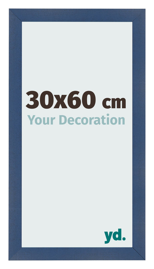 Fotolijst 30x60cm Donkerblauw Geveegd MDF Pisa Voorzijde Maat | Yourdecoration.nl