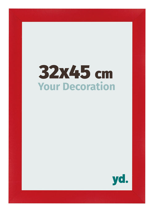 Fotolijst 32x45cm Rood MDF Pisa Voorzijde Maat | Yourdecoration.nl