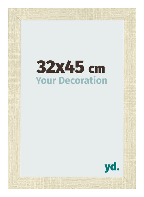 Fotolijst 32x45cm Sonoma Eiken MDF Pisa Voorzijde Maat | Yourdecoration.nl