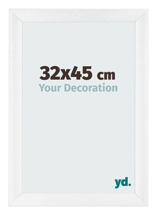 Fotolijst 32x45cm Wit Hoogglans MDF Pisa Voorzijde Maat | Yourdecoration.nl
