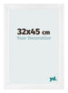 Fotolijst 32x45cm Wit Hoogglans MDF Pisa Voorzijde Maat | Yourdecoration.nl