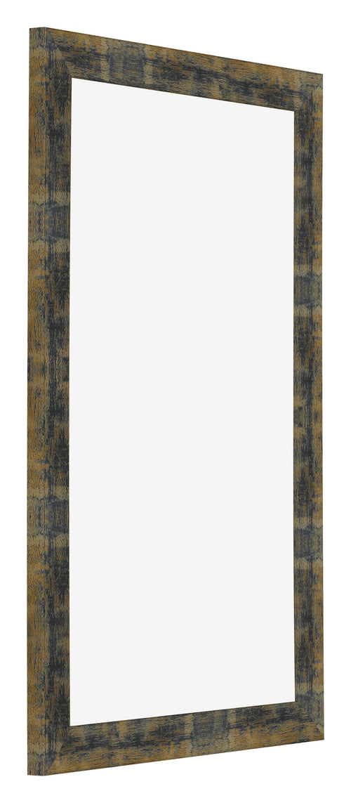 Fotolijst 33x48cm Blauw Goud Gemeleerd MDF Pisa Voorzijde Schuin | Yourdecoration.nl