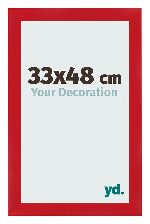 Fotolijst 33x48cm Rood MDF Pisa Voorzijde Maat | Yourdecoration.nl
