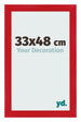 Fotolijst 33x48cm Rood MDF Pisa Voorzijde Maat | Yourdecoration.nl