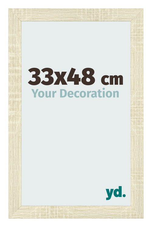 Fotolijst 33x48cm Sonoma Eiken MDF Pisa Voorzijde Maat | Yourdecoration.nl