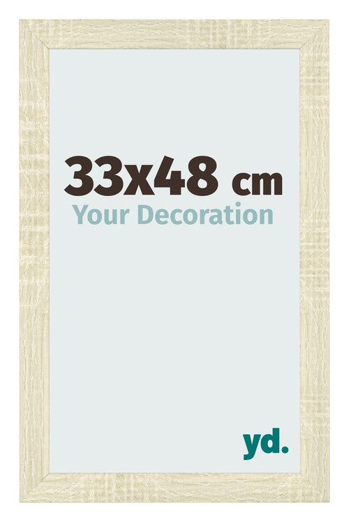 Fotolijst 33x48cm Sonoma Eiken MDF Pisa Voorzijde Maat | Yourdecoration.nl