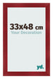 Fotolijst 33x48cm Wijnrood Geveegd MDF Pisa Voorzijde Maat | Yourdecoration.nl