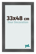 Fotolijst 33x48cm Zwart Mat MDF Pisa Voorzijde Maat | Yourdecoration.nl