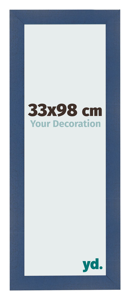 Fotolijst 33x98cm Donkerblauw Geveegd MDF Pisa Voorzijde Maat | Yourdecoration.nl