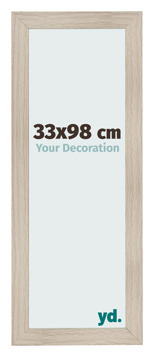 Fotolijst 33x98cm Eiken Licht MDF Pisa Voorzijde Maat | Yourdecoration.nl