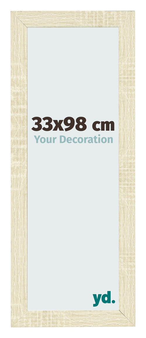 Fotolijst 33x98cm Sonoma Eiken MDF Pisa Voorzijde Maat | Yourdecoration.nl