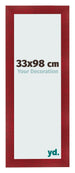 Fotolijst 33x98cm Wijnrood Geveegd MDF Pisa Voorzijde Maat | Yourdecoration.nl