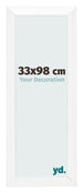 Fotolijst 33x98cm Wit Hoogglans MDF Pisa Voorzijde Maat | Yourdecoration.nl