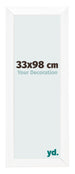 Fotolijst 33x98cm Wit Mat MDF Pisa Voorzijde Maat | Yourdecoration.nl