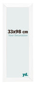 Fotolijst 33x98cm Wit Mat MDF Pisa Voorzijde Maat | Yourdecoration.nl