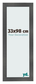 Fotolijst 33x98cm Zwart Mat MDF Pisa Voorzijde Maat | Yourdecoration.nl