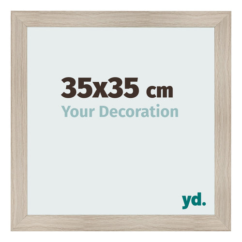 Fotolijst 35x35cm Eiken Licht MDF Pisa Voorzijde Maat | Yourdecoration.nl