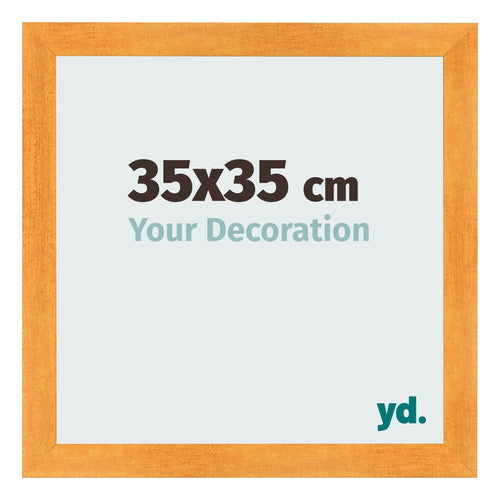 Fotolijst 35x35cm Oranje MDF Pisa Voorzijde Maat | Yourdecoration.nl