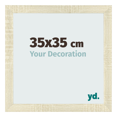 Fotolijst 35x35cm Sonoma Eiken MDF Pisa Voorzijde Maat | Yourdecoration.nl