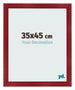 Fotolijst 35x45cm Wijnrood Geveegd MDF Pisa Voorzijde Maat | Yourdecoration.nl
