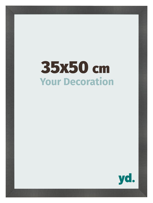 Fotolijst 35x50cm Zwart Mat MDF Pisa Voorzijde Maat | Yourdecoration.nl