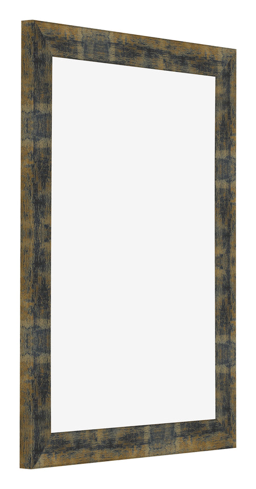 Fotolijst 36x48cm Blauw Goud Gemeleerd MDF Pisa Voorzijde Schuin | Yourdecoration.nl