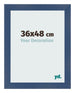 Fotolijst 36x48cm Donkerblauw Geveegd MDF Pisa Voorzijde Maat | Yourdecoration.nl