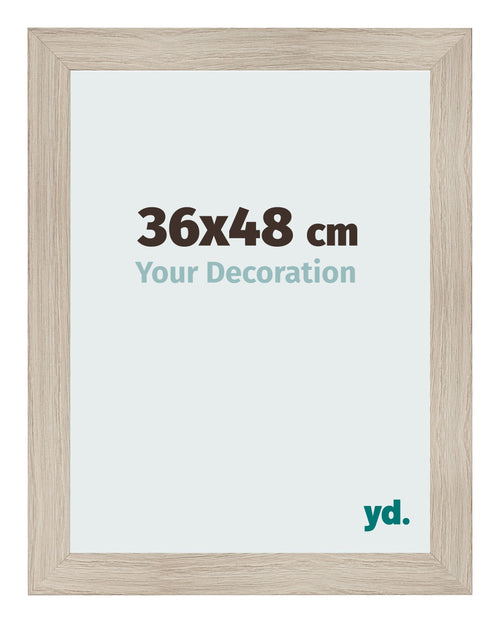 Fotolijst 36x48cm Eiken Licht MDF Pisa Voorzijde Maat | Yourdecoration.nl