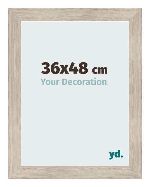 Fotolijst 36x48cm Eiken Licht MDF Pisa Voorzijde Maat | Yourdecoration.nl