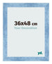 Fotolijst 36x48cm Helder Blauw Geveegd MDF Pisa Voorzijde Maat | Yourdecoration.nl