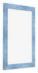Fotolijst 36x48cm Helder Blauw Geveegd MDF Pisa Voorzijde Schuin | Yourdecoration.nl