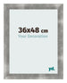 Fotolijst 36x48cm Metaal Vintage MDF Pisa Voorzijde Maat | Yourdecoration.nl