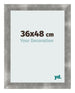 Fotolijst 36x48cm Metaal Vintage MDF Pisa Voorzijde Maat | Yourdecoration.nl