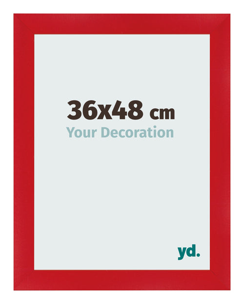 Fotolijst 36x48cm Rood MDF Pisa Voorzijde Maat | Yourdecoration.nl