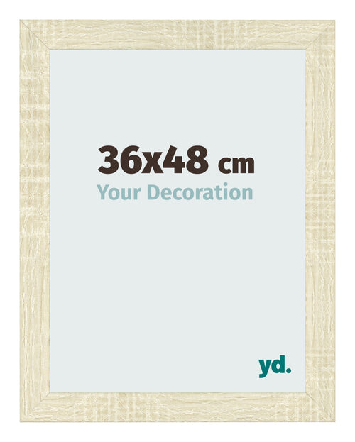 Fotolijst 36x48cm Sonoma Eiken MDF Pisa Voorzijde Maat | Yourdecoration.nl