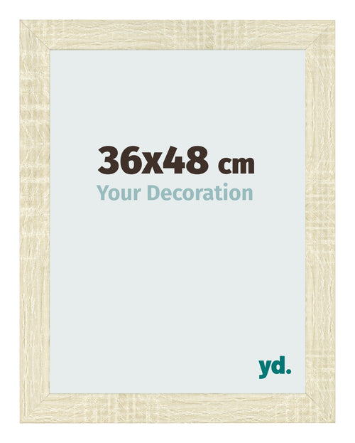 Fotolijst 36x48cm Sonoma Eiken MDF Pisa Voorzijde Maat | Yourdecoration.nl