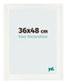 Fotolijst 36x48cm Wit Geveegd MDF Pisa Voorzijde Maat | Yourdecoration.nl