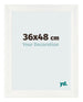 Fotolijst 36x48cm Wit Geveegd MDF Pisa Voorzijde Maat | Yourdecoration.nl