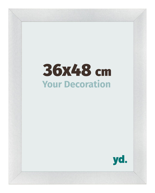 Fotolijst 36x48cm Zilver Mat MDF Pisa Voorzijde Maat | Yourdecoration.nl