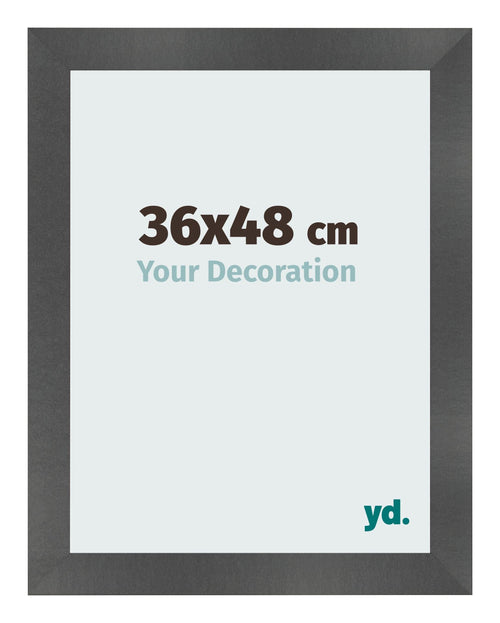 Fotolijst 36x48cm Zwart Mat MDF Pisa Voorzijde Maat | Yourdecoration.nl