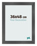 Fotolijst 36x48cm Zwart Mat MDF Pisa Voorzijde Maat | Yourdecoration.nl