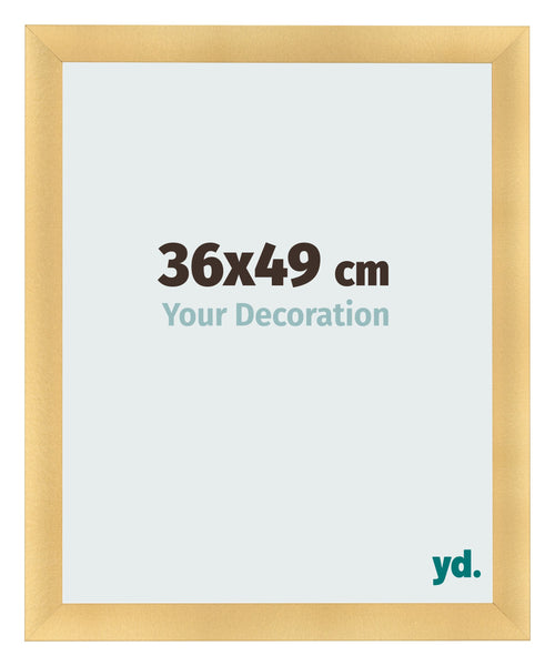Fotolijst 36x49cm Goud Mat MDF Pisa Voorzijde Maat | Yourdecoration.nl