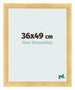 Fotolijst 36x49cm Goud Mat MDF Pisa Voorzijde Maat | Yourdecoration.nl