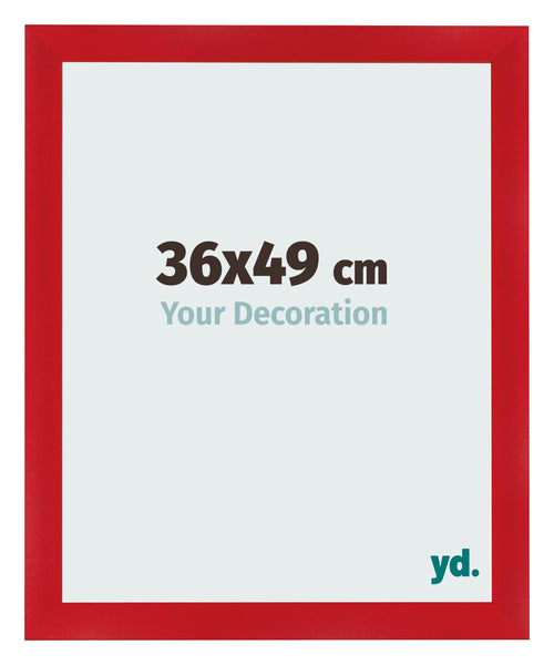 Fotolijst 36x49cm Rood MDF Pisa Voorzijde Maat | Yourdecoration.nl