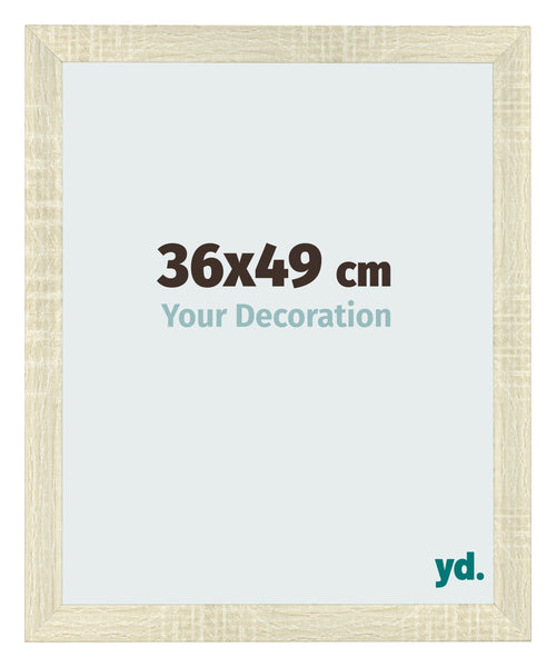 Fotolijst 36x49cm Sonoma Eiken MDF Pisa Voorzijde Maat | Yourdecoration.nl