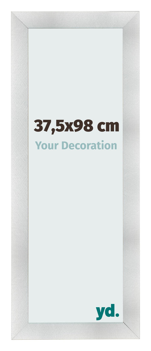 Fotolijst 37 5x98cm Aluminium Geborsteld MDF Pisa Voorzijde Maat | Yourdecoration.nl