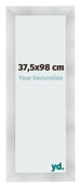 Fotolijst 37 5x98cm Aluminium Geborsteld MDF Pisa Voorzijde Maat | Yourdecoration.nl